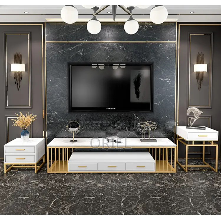 Tv Stand : Modern Marble Tv Stand Console