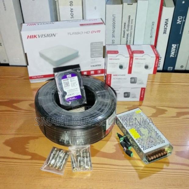 4 Hikvision 2mp Security Cameras Kit Smartphone Access Motion Alerts - main view