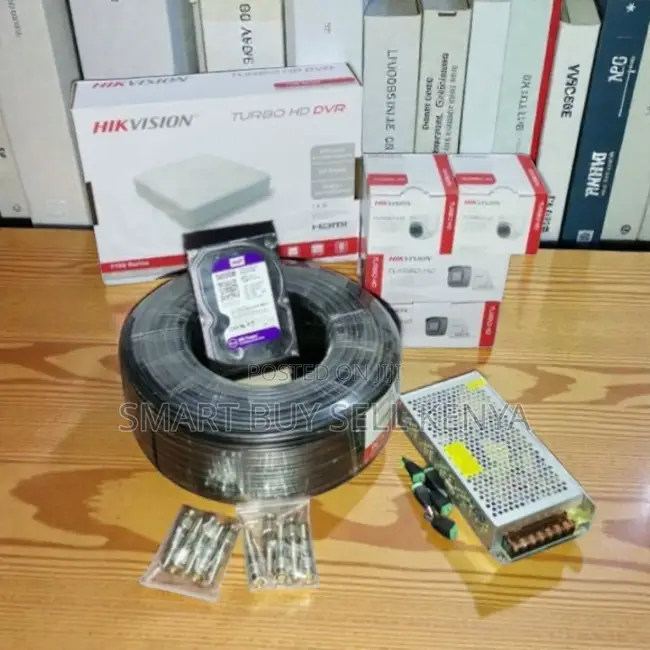 4 Hikvision 2mp Security Cameras Kit Smartphone Access Motion Alerts
