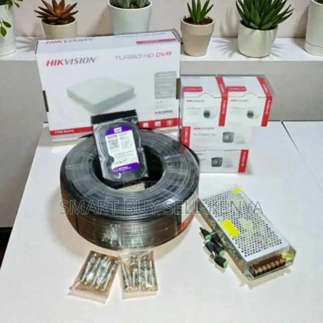 4 Hikvision 1080p CCTV System Kit Smartphone Live View Cloud Support