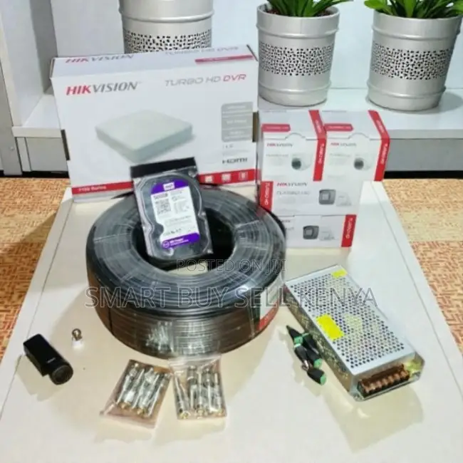 Hikvision 4 Cameras 1080p Security System Kit Night Vision Waterproof