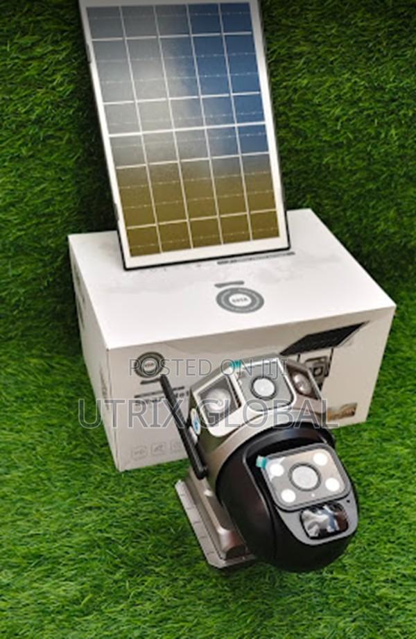 V380 Pro Dual Lens Solar Wifi Camera Night Vision