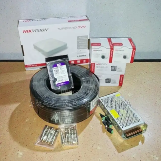 Hikvision 4 Channel CCTV Kit 1080p Full Hd Motion Detection DVR Ready