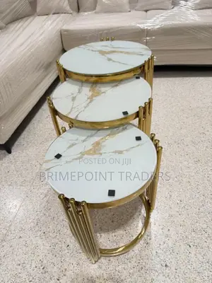 3 in 1 Executive Pure Marble Table