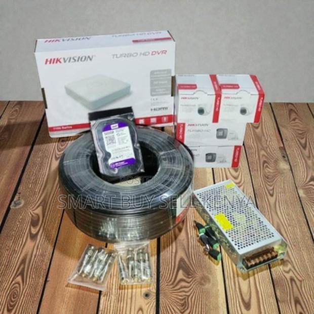4 Hikvision 1080p Hd CCTV Cameras Kit Waterproof Indoor Outdoor Setup