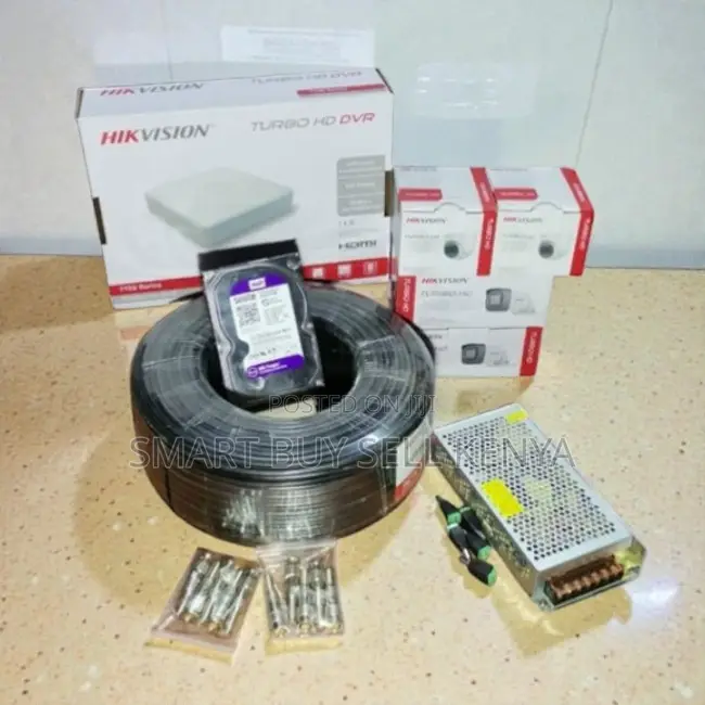 4 Hikvision 2mp Full Hd Security Cameras Kit Cloud Backup DVR Ready