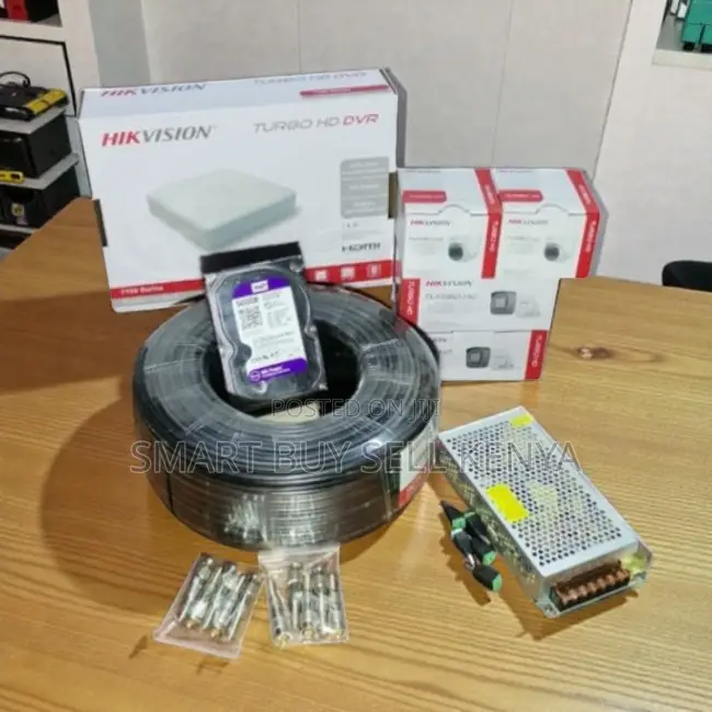 Hikvision 4 CCTV Cameras 1080p Hd Kit Easy Installation Indoor Outdoor