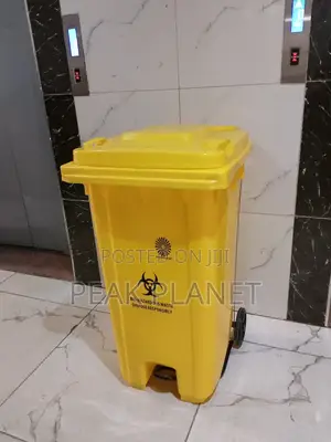 240l Waste Bin With Lid – Durable Plastic