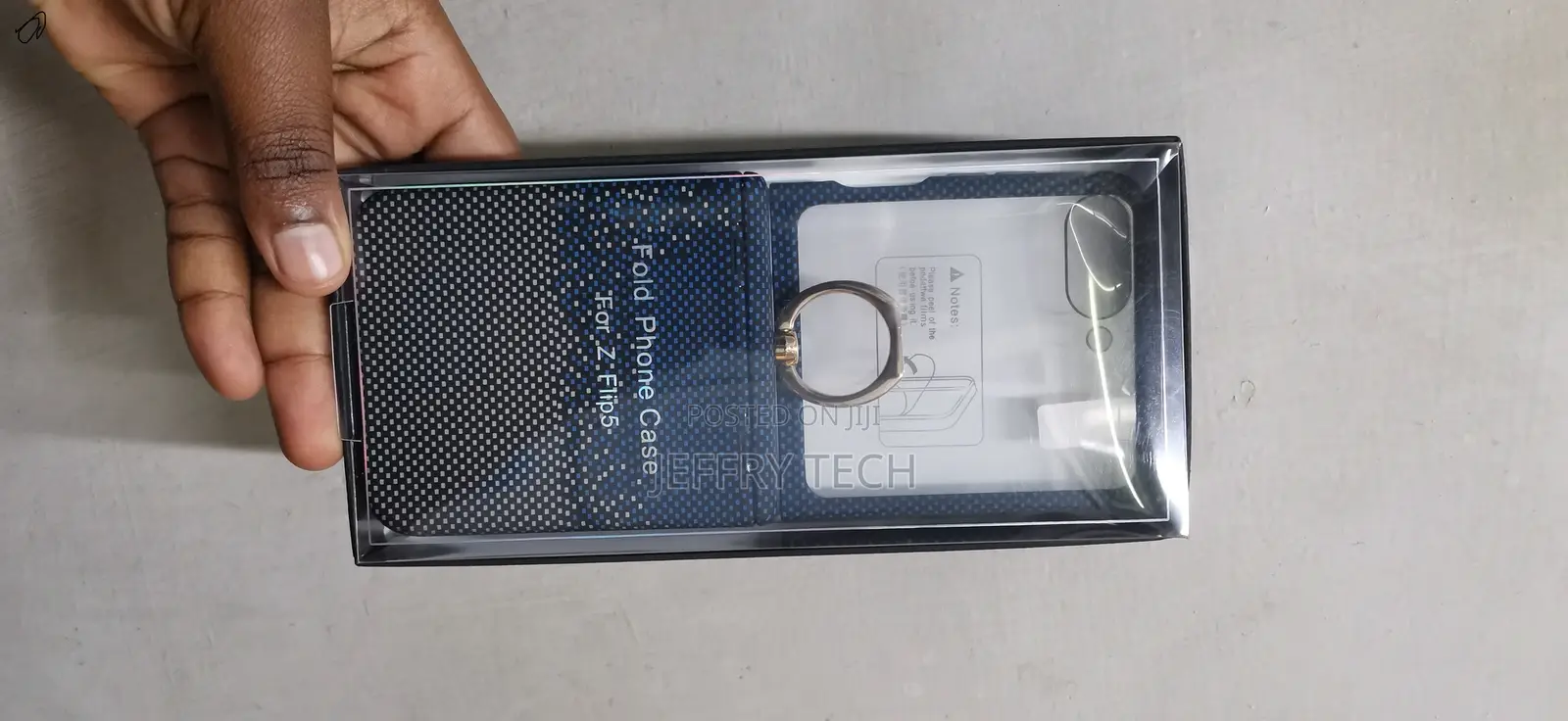 Betxe Samsung Galaxy Z Flip 5 Skin Carbon Fiber -Green