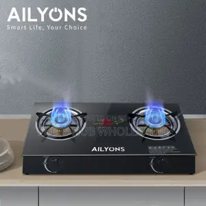 Ailyons Double-Burner Glass-Top Gas Cooker.: 