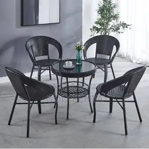 Home Dining Set; Rattan Outdoor Dining Set Of Four