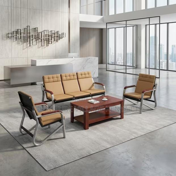 Reception Furniture Sets: 5-seater Executive Office Sofa - main view