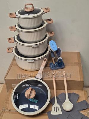 Ivory Brown Germany 21pcs Granite Nonstick Cookware - main view