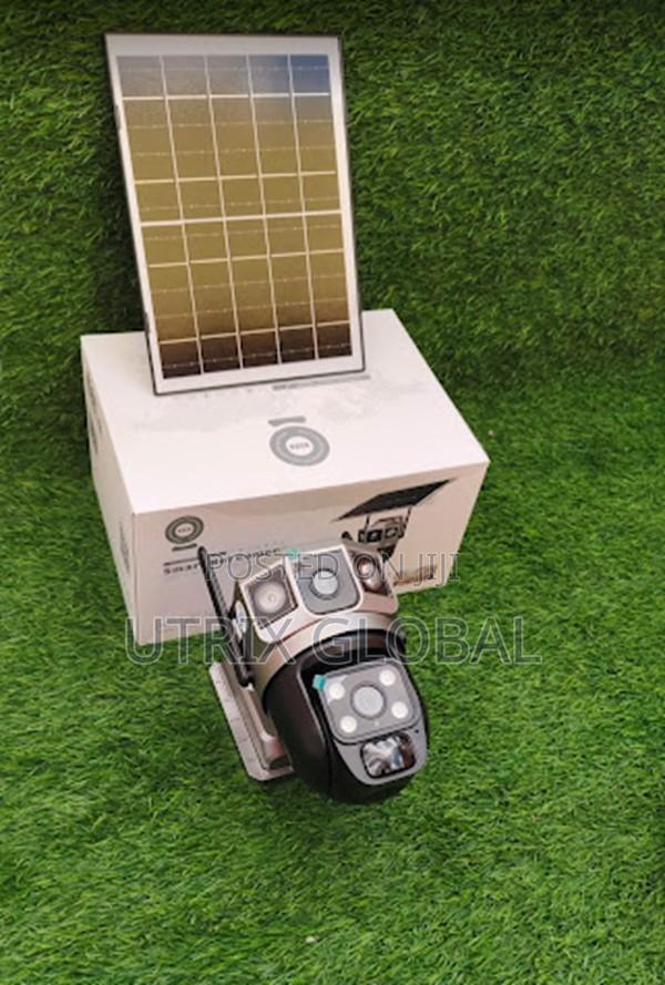 V380 Pro Dual Lens Solar Wifi Camera Day And Night