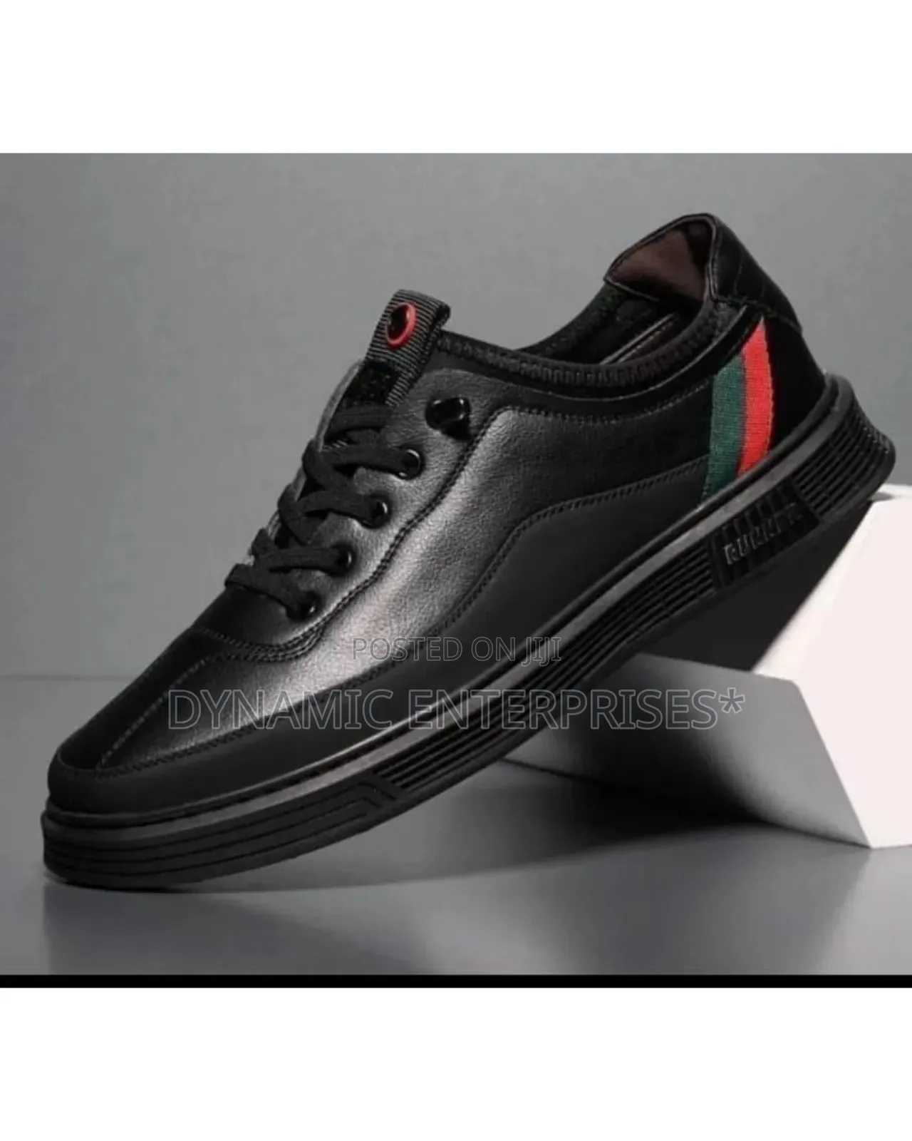 Casual Men's Leather-Look Sneakers