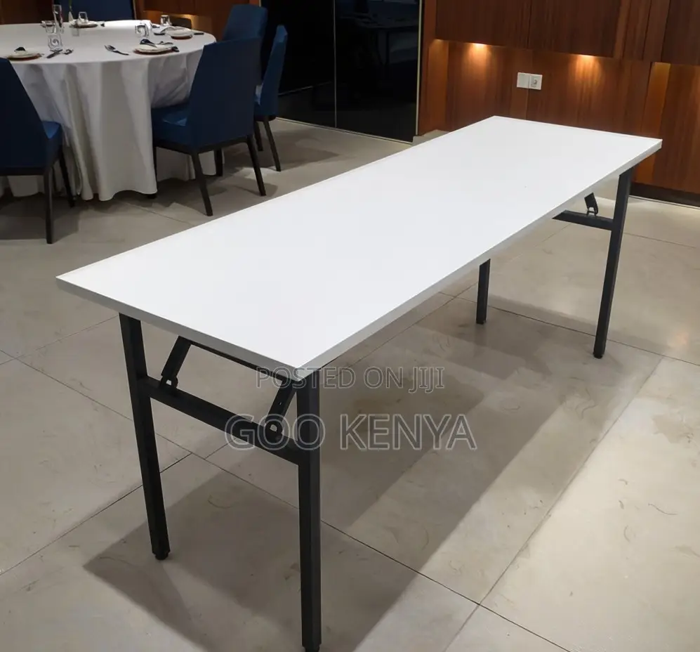 Home Table; White Rectangular Foldable Table