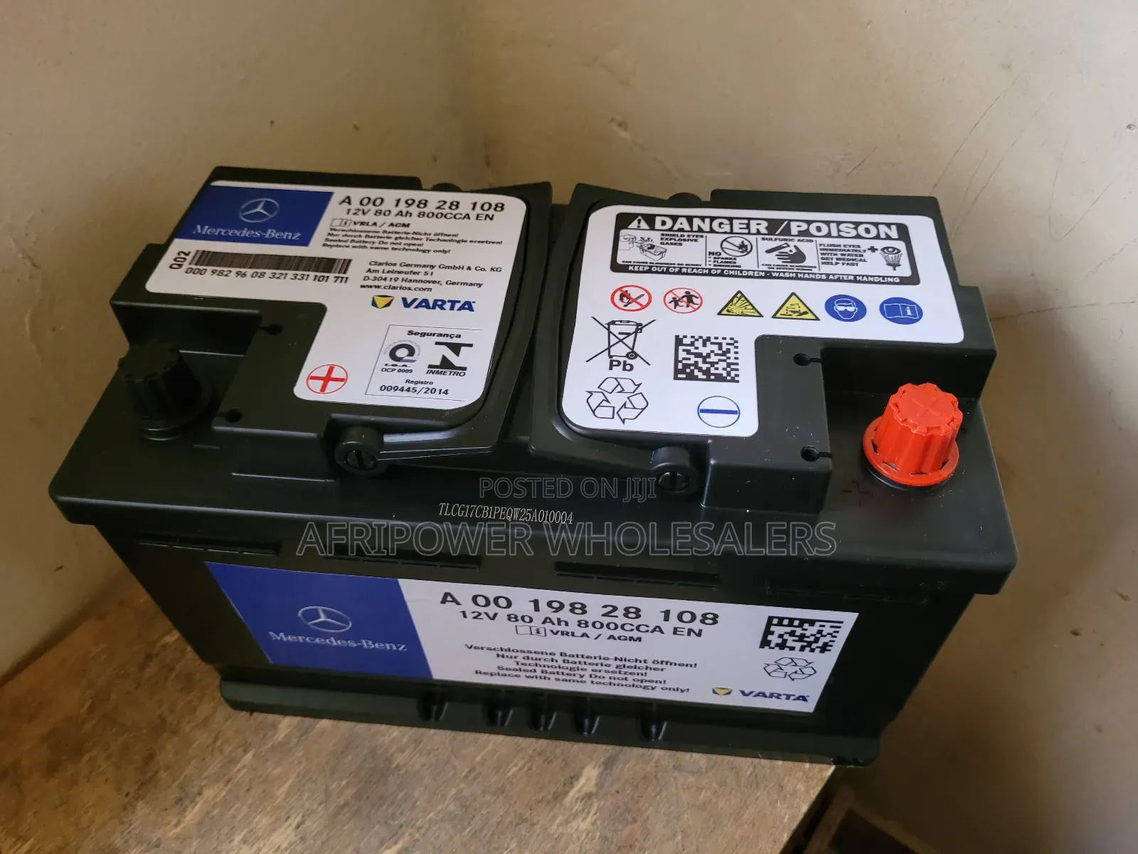Mercedes Benz Oem Din 80 Agm Start Stop Battery