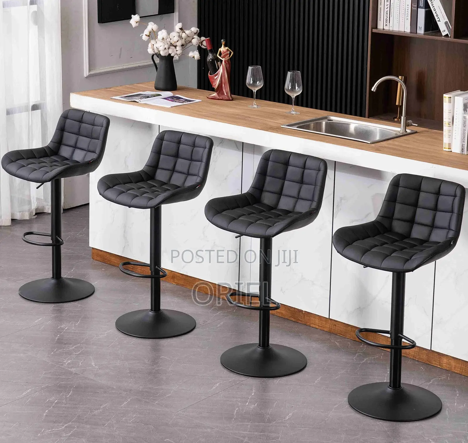 Home Chairs; Multi-Purpose Adjustable Barstool for Kitchen Counter