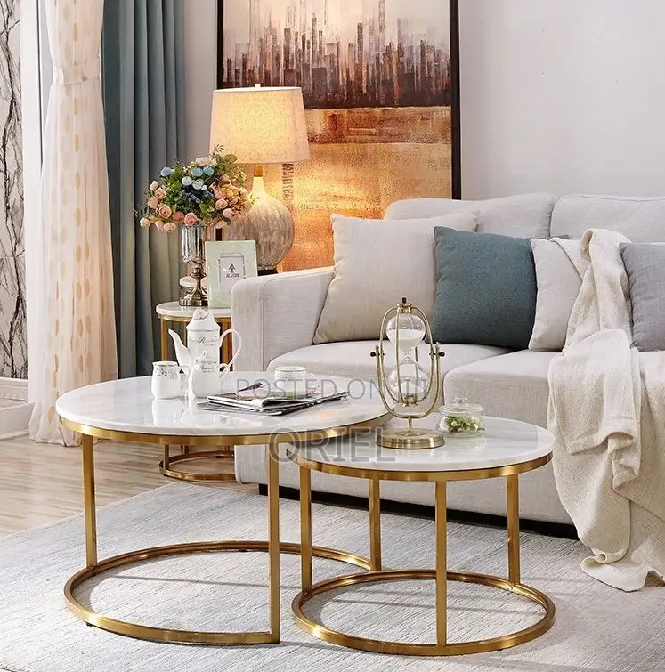 Coffee Tables; Designer Marble Coffee Tables for Home – Pair