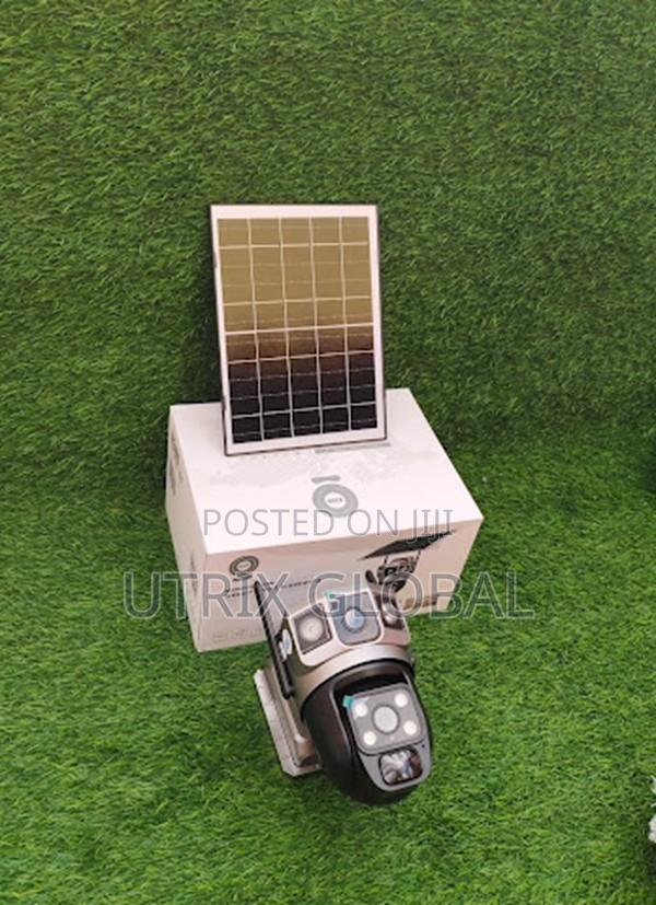 V380 Pro Dual Lens Solar Wifi Camera For Compound