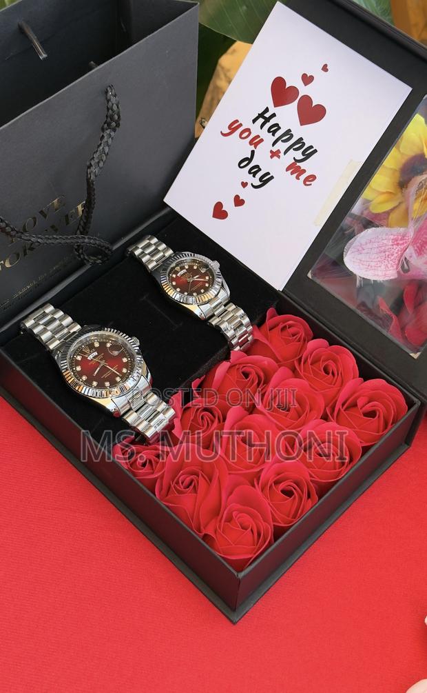 Couples Birthday Gift Rolex Roses Watch Set - thumbnail 3