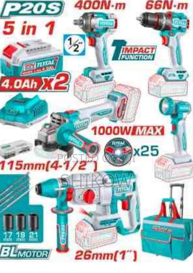 5 PCS Cordless 
Industrial Combo Kit