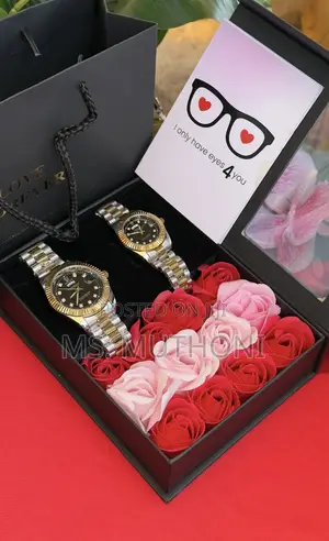 Roses Rolex His Hers Valentines / Birthday Hift Set for Her