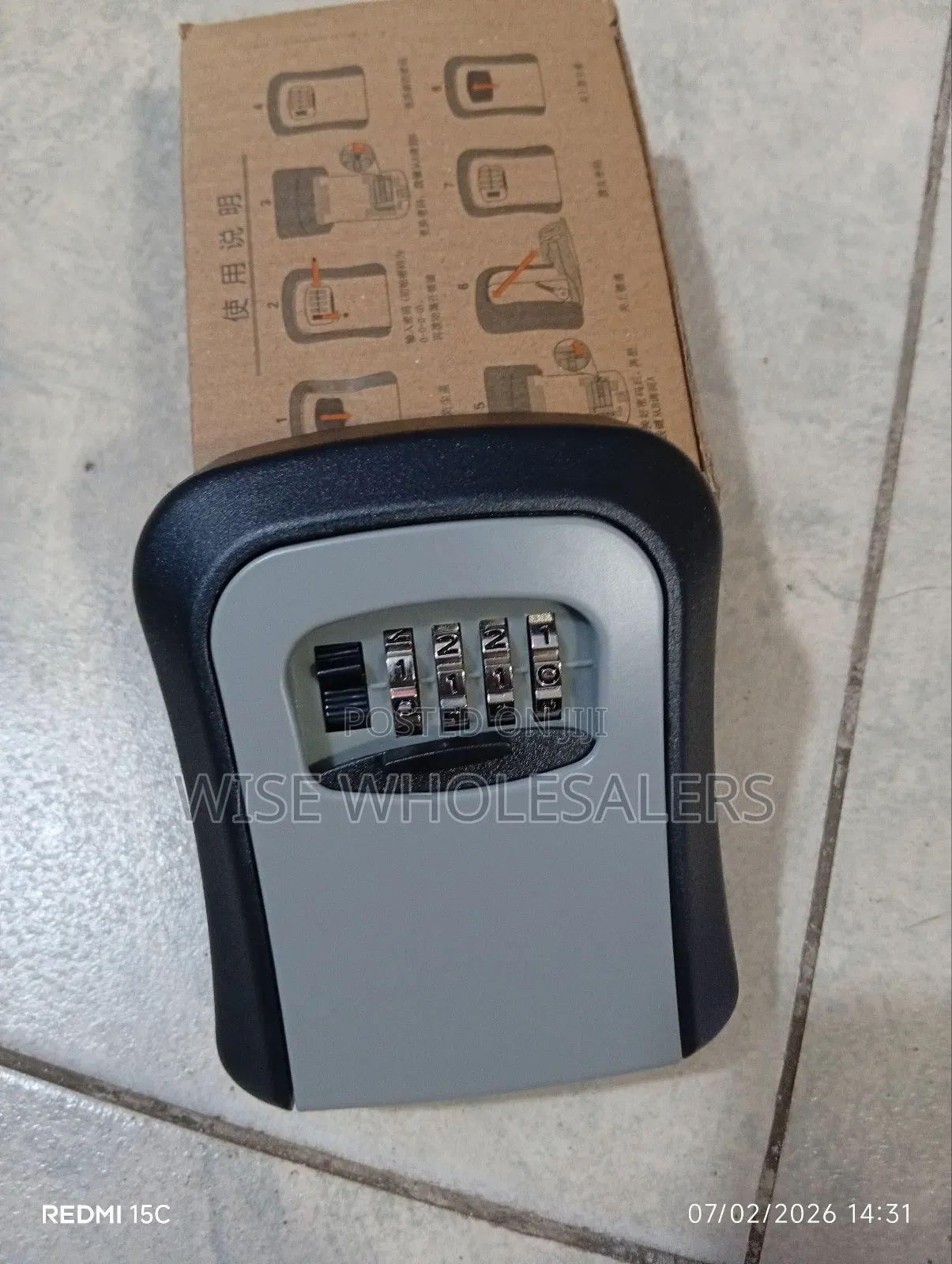Portable 4-digit Combination Key Lock Box Designed For Secure Key