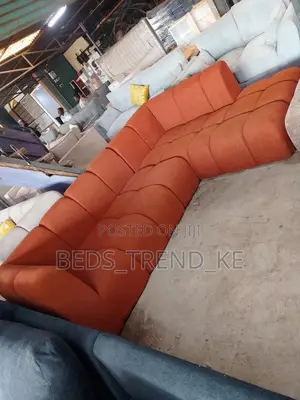 Back Parmanent 6 Seater Orange Bubble Sofa