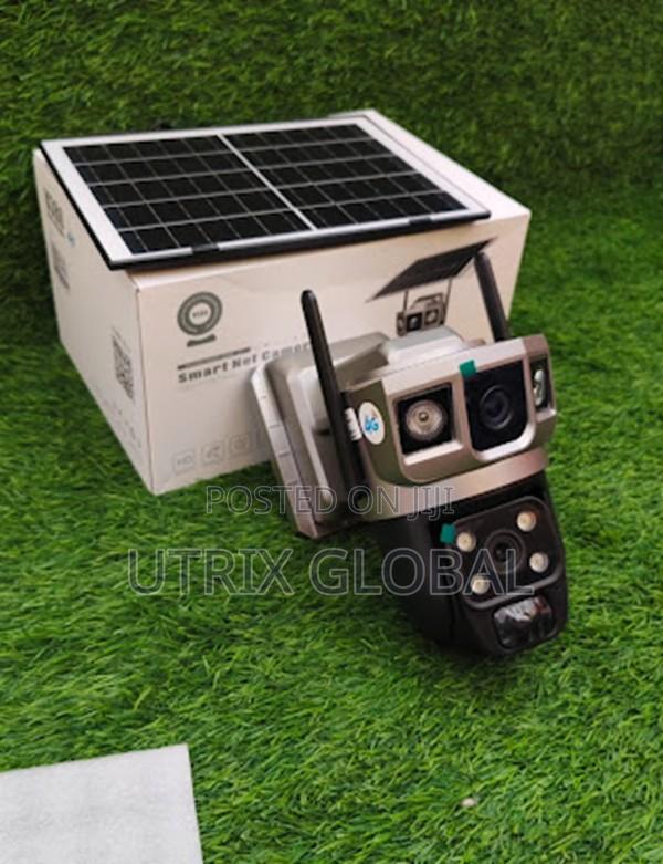 V380 Pro Dual Lens Solar Wifi Camera Long Battery
