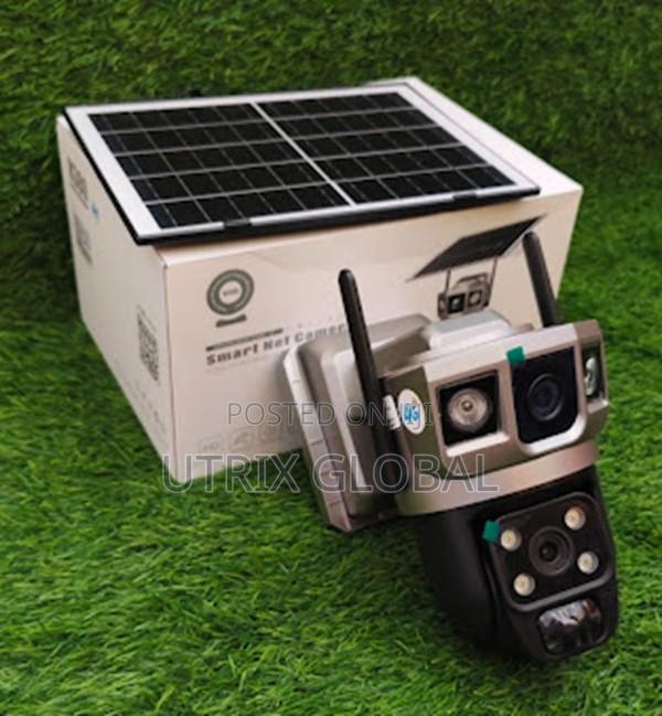 V380 Pro Dual Lens Solar Wifi Camera Full Area View