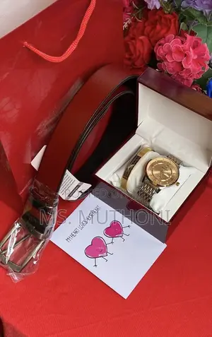  Belt Watch Gents Valentines / Birthday Gift Set