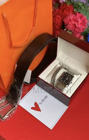  Belt Watch Gents Valentines / Birthday Gift Set