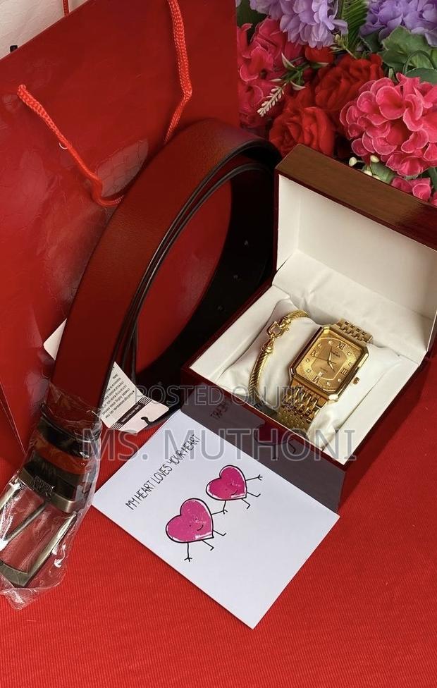 Belt Watch Gents Valentines / Birthday Gift Set - main view