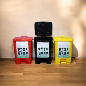 Long Lasting Hard Plastic 30l Pedal Bin With Ergonomic Pedal Placement