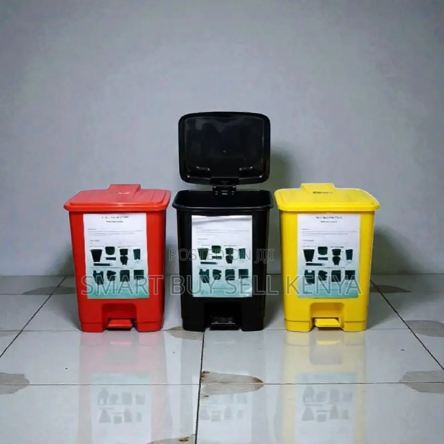 Rectangular Shape 30l Waste Bin With Durable Hinge System
