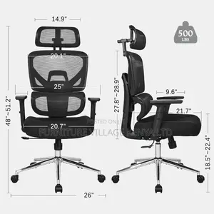 Office Chairs: High-back Ergonomic Orthopedic Seat