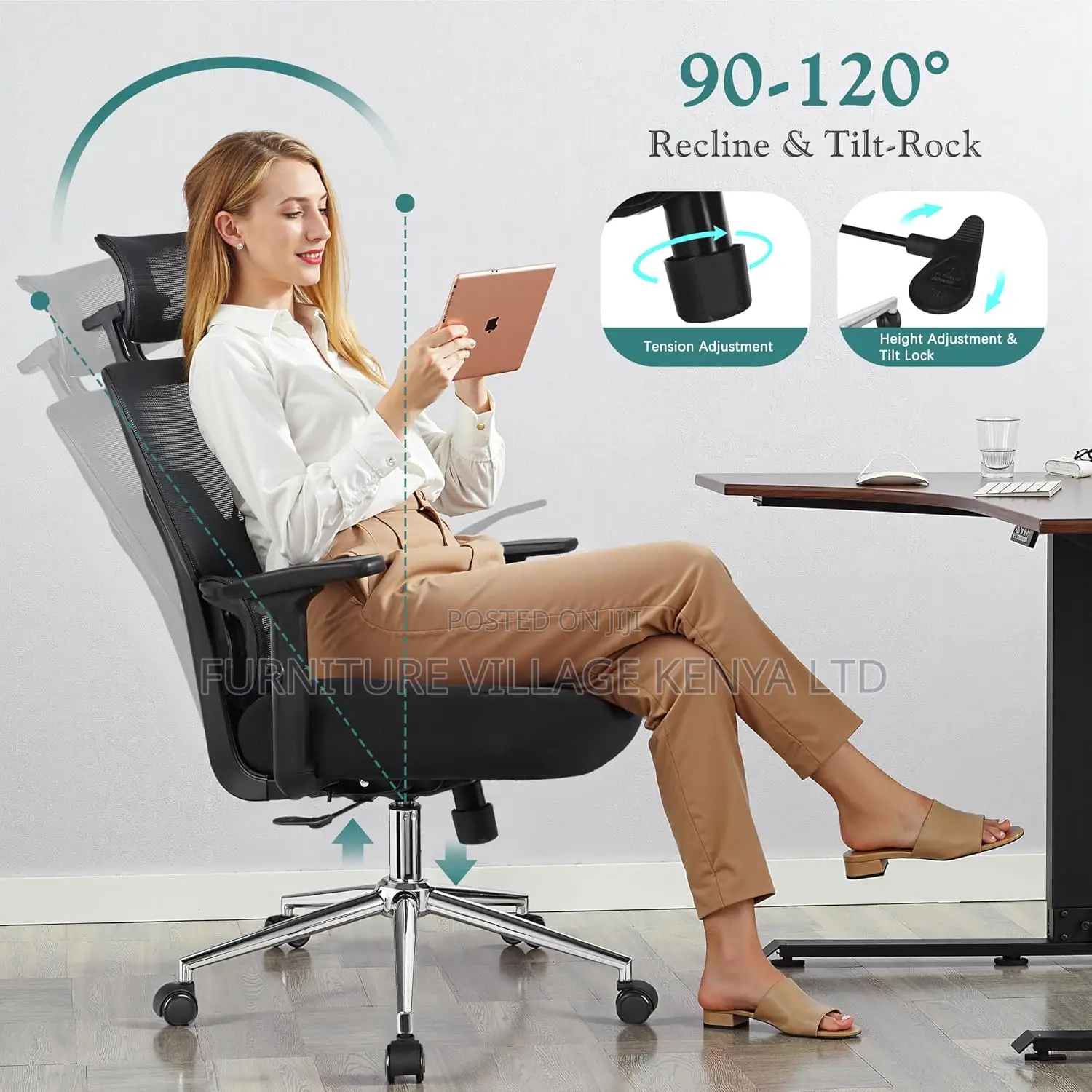 Office Chairs: High-back Ergonomic Orthopedic Seat
