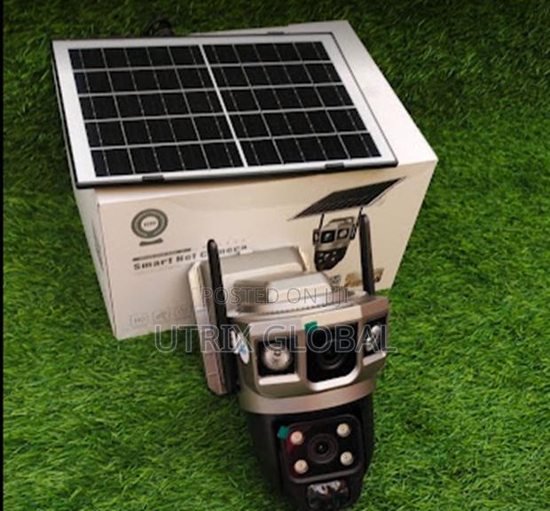 V380 Pro Dual Lens Solar Wifi Camera Night Monitoring