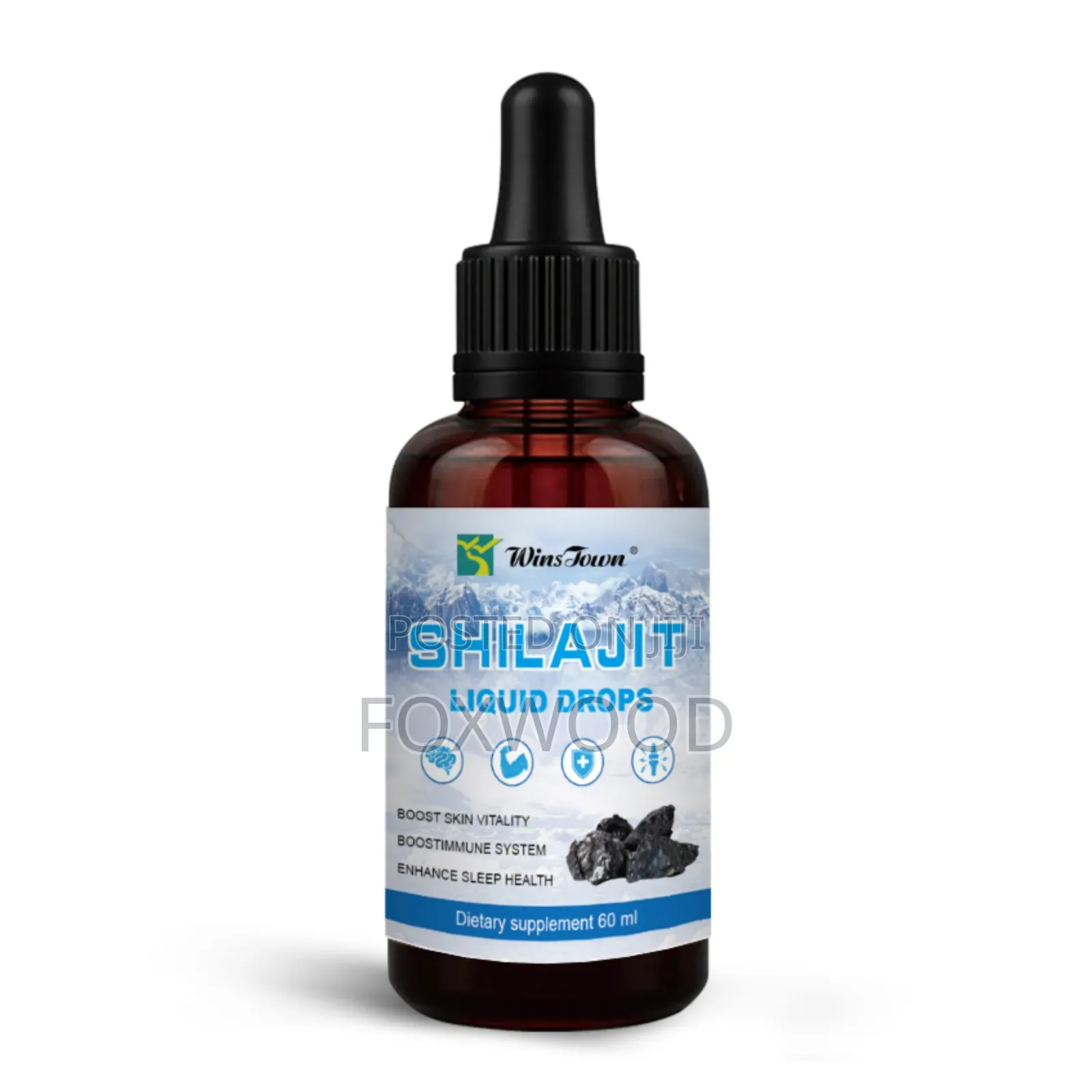 Shilajit Liquid Drops Dietary Supplement.