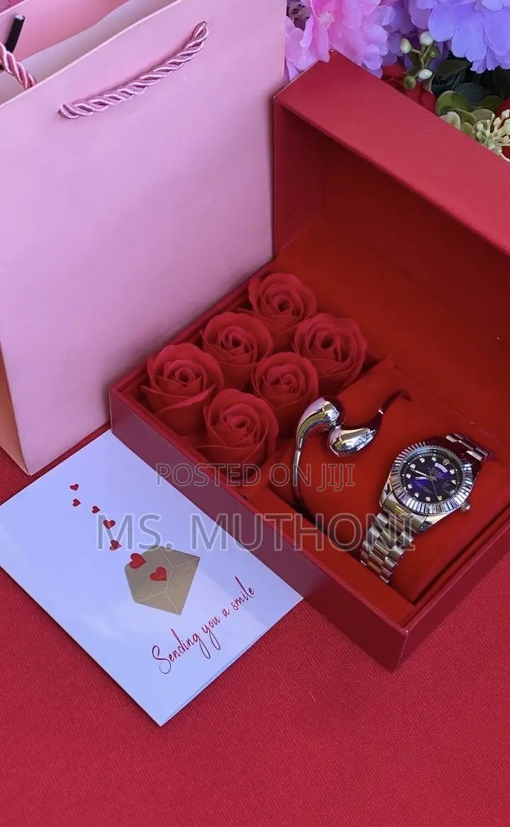 Preserved Roses Rolex Valentines / Birthday Gift Set for Ladies 