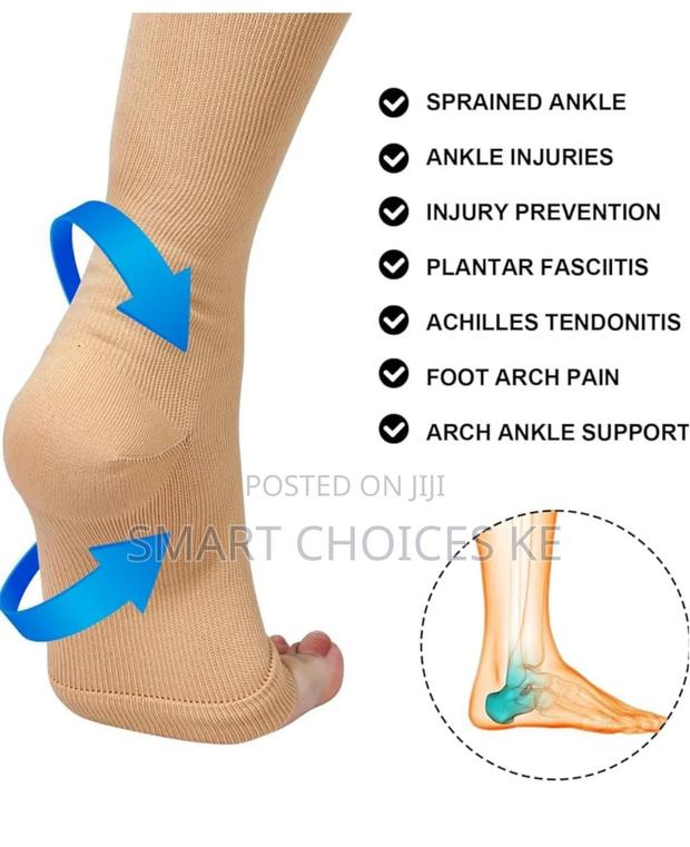 Open Toe Full Lenghth Compression Calf Socks - thumbnail 5