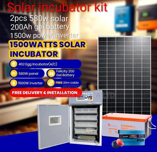 452 Eggs Solar Incubator Full Package Plus Free Installation
