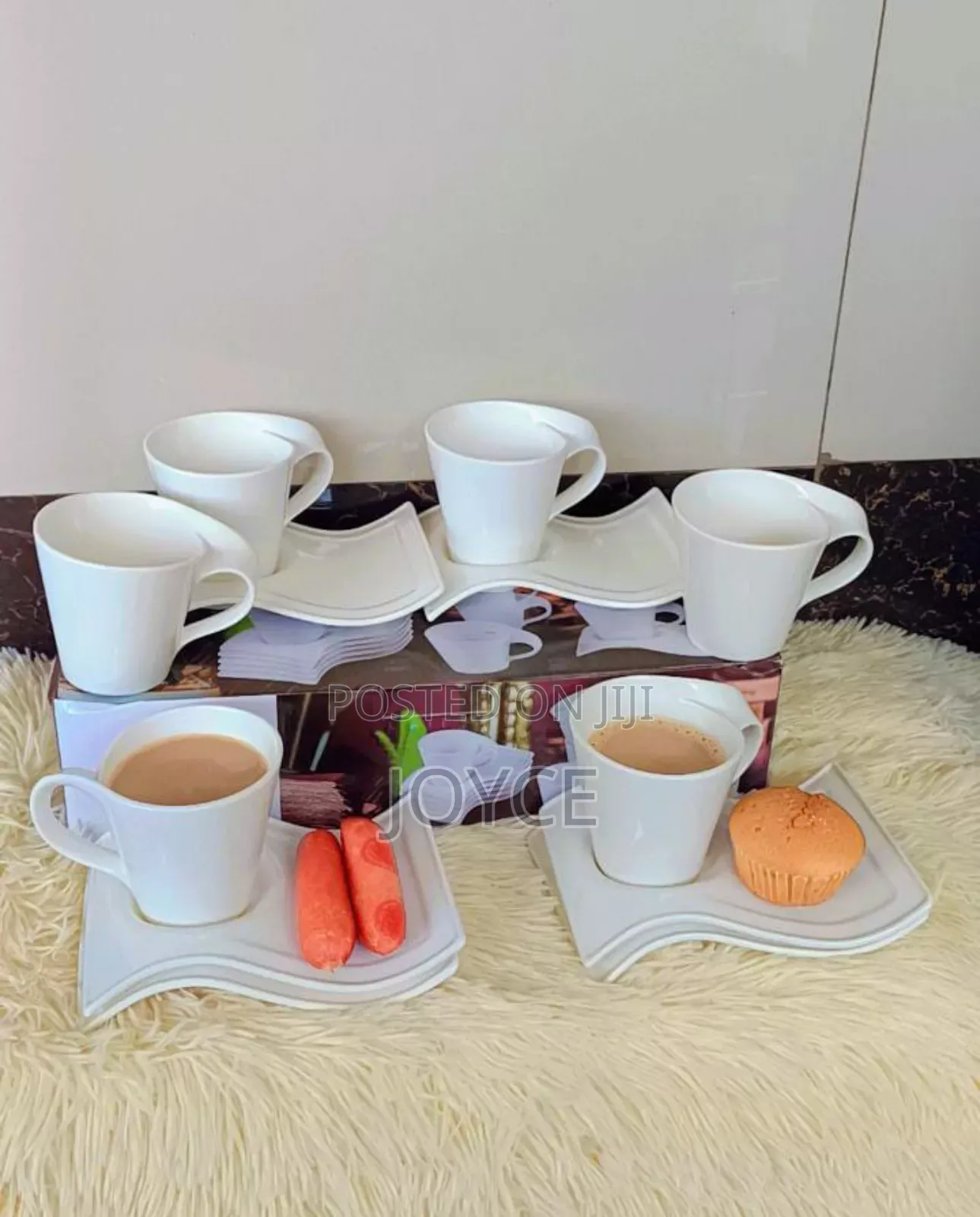6pcs Wavy Cups