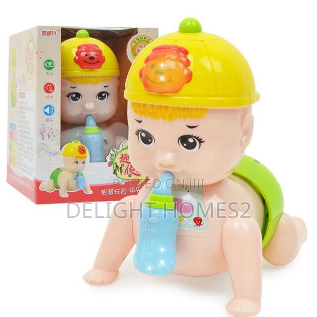 Crawling Baby With Feeding Bottle Toy_za