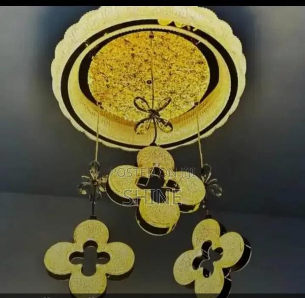 Gold Coloured Chandelier Light