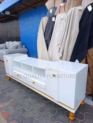 White Designed Modern Tv Stand - main view