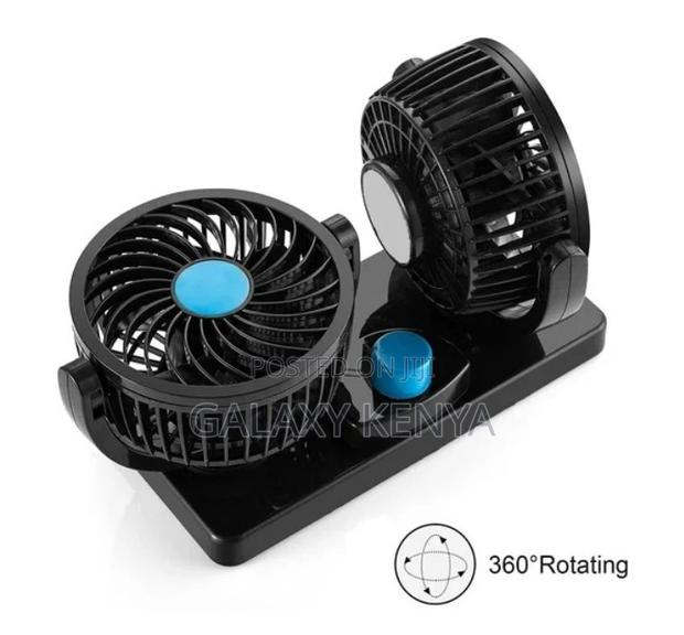 Car Dash Board/ Windshield Dual Head Car Fan - thumbnail 3