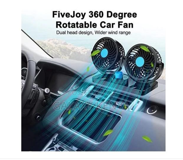 Car Dash Board/ Windshield Dual Head Car Fan - thumbnail 6