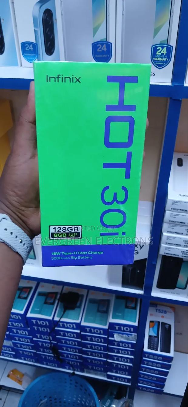 New Infinix Hot 30i 128 GB Black - thumbnail 2